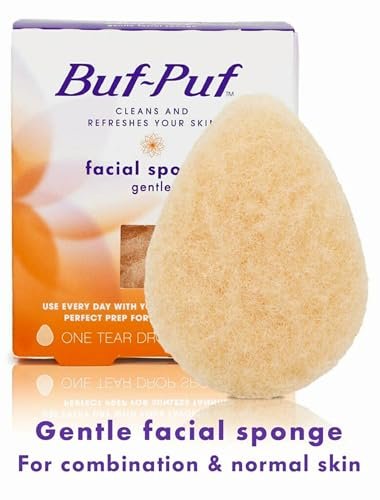 Buf-Puf Gentle Facial Sponge - Dermatologist Developed, Silicone Exfoliating Sponge for Deep Cleansing, Removes Dirt & Makeup, Reusable, 3 Pack Avelisse