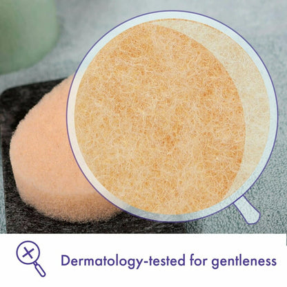 Buf-Puf Gentle Facial Sponge - Dermatologist Developed, Silicone Exfoliating Sponge for Deep Cleansing, Removes Dirt & Makeup, Reusable, 3 Pack Avelisse