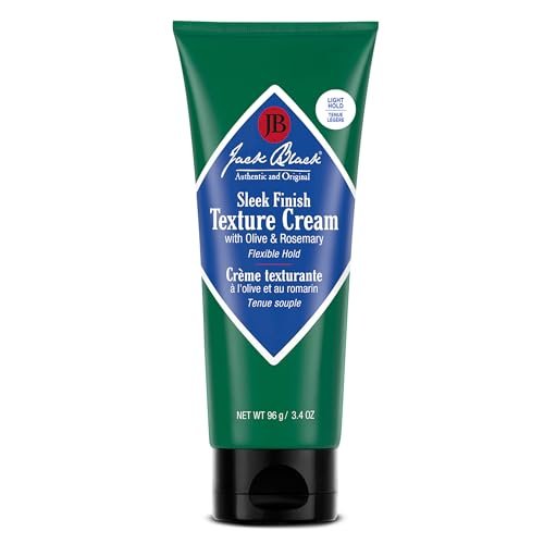Jack Black Sleek Finish Texture Cream – Fragrance-Free Hair Styling Cream for Dry, Normal, Coarse, Thick, or Wavy Hair (3.4 oz) - görsel 2
