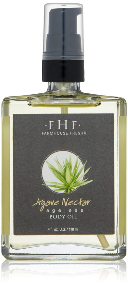 FarmHouse Fresh Agave Nectar Ageless Body Oil – Hydrating & Firming Body Oil, 4 Fl Oz Avelisse