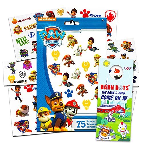 PAW Patrol Temporary Tattoos (75 Pack) – Safe, Non-Toxic Kids Tattoos - görsel 2