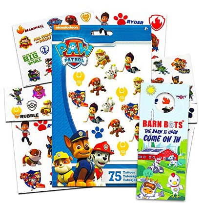 PAW Patrol Temporary Tattoos (75 Pack) – Safe, Non-Toxic Kids Tattoos