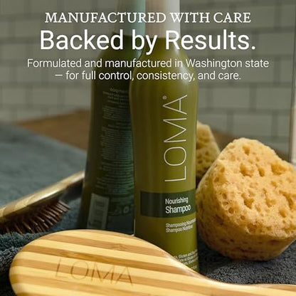 LOMA Nourishing Shampoo - 12 oz | Gentle Daily Shampoo for Healthy Hair Avelisse