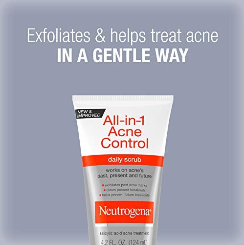 Neutrogena All-In-1 Acne Control Daily Face Scrub – Salicylic Acid Acne Treatment, Exfoliating Scrub, 4.2 fl. oz - görsel 3