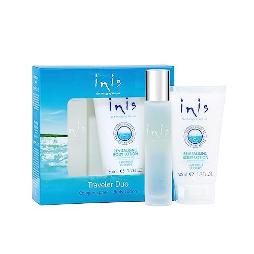 Inis the Energy of the Sea Cologne & Body Lotion Sampler Set - Travel Size Unisex Ocean Fresh Fragrance Avelisse