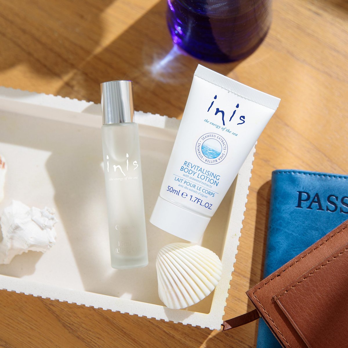 Inis the Energy of the Sea Cologne & Body Lotion Sampler Set - Travel Size Unisex Ocean Fresh Fragrance Avelisse