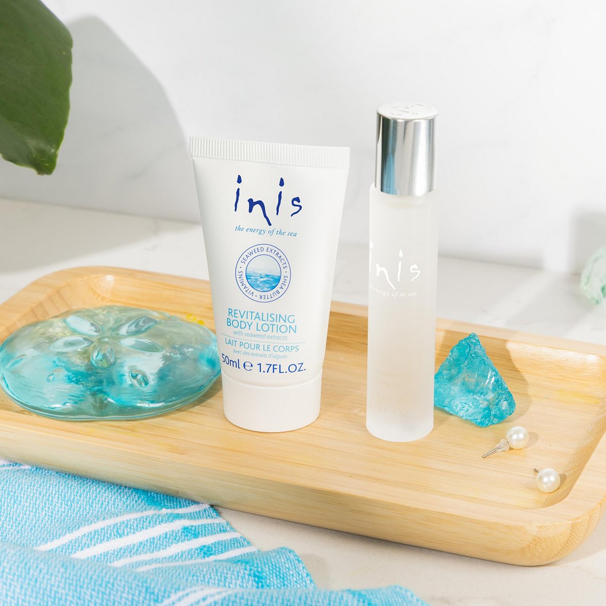 Inis the Energy of the Sea Cologne & Body Lotion Sampler Set - Travel Size Unisex Ocean Fresh Fragrance Avelisse
