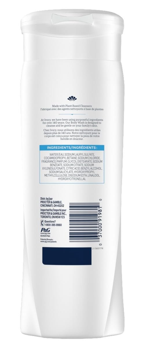 Ivory Mild & Gentle Original Scented Body Wash, 12 Ounce - Soap-Free & Hypoallergenic - görsel 5