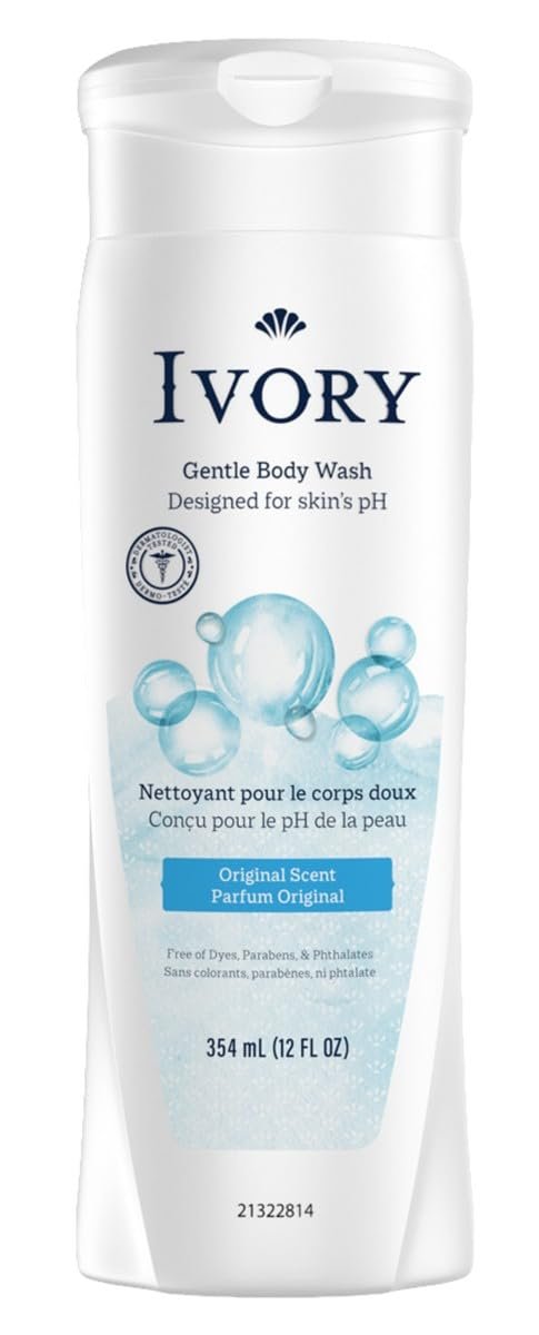 Ivory Mild & Gentle Original Scented Body Wash, 12 Ounce - Soap-Free & Hypoallergenic - görsel 2