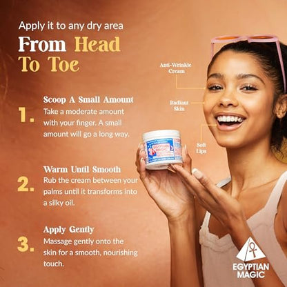 Egyptian Magic All Purpose Skin Cream - 4oz & 2oz Bundle for Face, Body, Dry Skin - Natural Moisturizer for Women & Men Avelisse