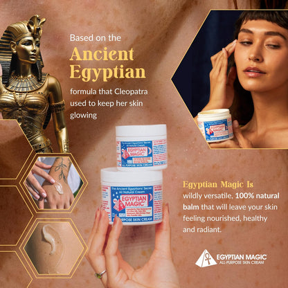 Egyptian Magic All Purpose Skin Cream - 4oz & 2oz Bundle for Face, Body, Dry Skin - Natural Moisturizer for Women & Men Avelisse