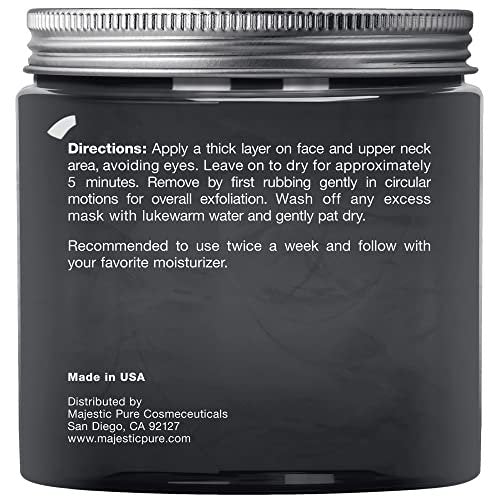 Majestic Pure Dead Sea Mud Mask - Natural Face Mask for Pores, Acne & Blackheads - Soothing & Nourishing - 8.8 oz Avelisse