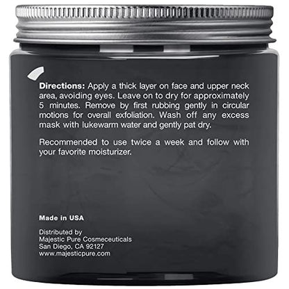 Majestic Pure Dead Sea Mud Mask - Natural Face Mask for Pores, Acne & Blackheads - Soothing & Nourishing - 8.8 oz Avelisse