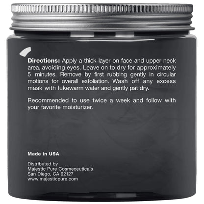 Majestic Pure Dead Sea Mud Mask - Natural Face Mask for Pores, Acne & Blackheads - Soothing & Nourishing - 8.8 oz Avelisse
