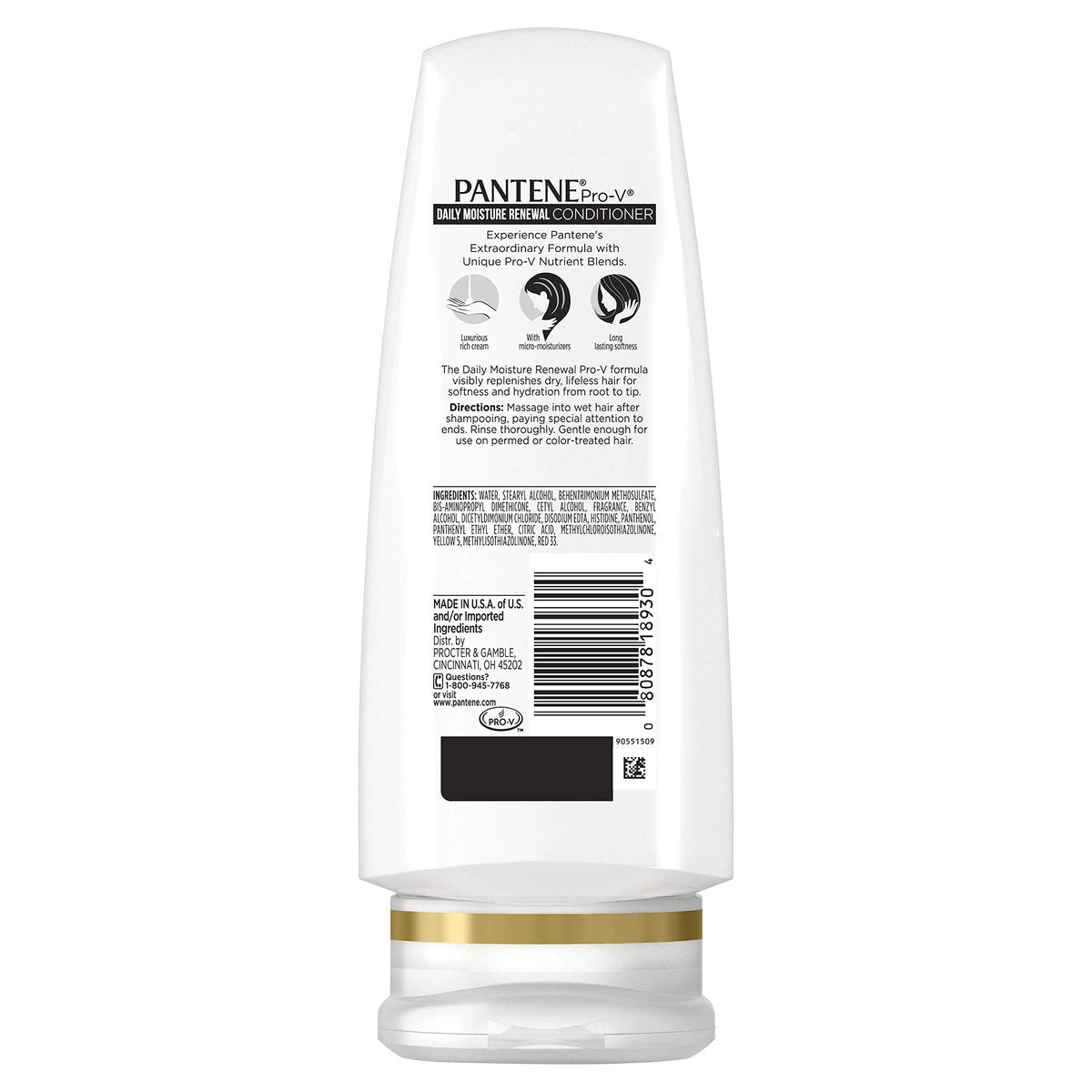 Pantene Daily Moisture Renewal Duo Set - 12.6 oz Shampoo & 12 oz Conditioner for Silky, Healthy Hair Avelisse