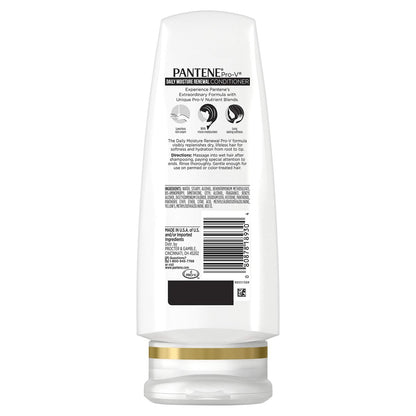 Pantene Daily Moisture Renewal Duo Set - 12.6 oz Shampoo & 12 oz Conditioner for Silky, Healthy Hair Avelisse