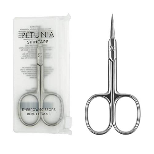 Professional Stainless Steel Grooming Scissors for Eyebrow, Facial Hair, Nose, Ear & More – Precision Manicure Cuticle Scissors for Men and Women by PETUNIA SKINCARE - görsel 2