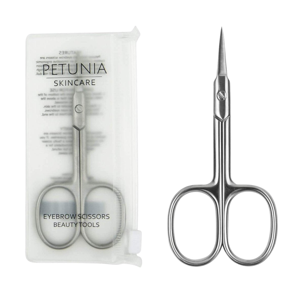 Professional Stainless Steel Grooming Scissors for Eyebrow, Facial Hair, Nose, Ear & More – Precision Manicure Cuticle Scissors for Men and Women by PETUNIA SKINCARE - görsel 1