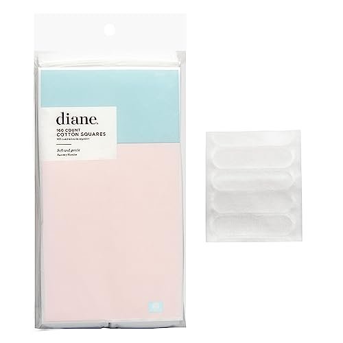 Diane 100% Pure Cotton Squares – 2.4" x 2" Makeup Remover Pads, 160 Count - görsel 2