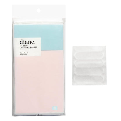 Diane 100% Pure Cotton Squares – 2.4" x 2" Makeup Remover Pads, 160 Count