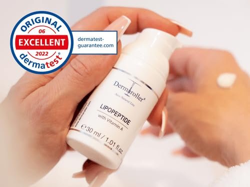 Dermaroller Lipopeptide Night Cream with Hyaluronic Acid, Vitamin A & Shea Butter - Moisturizing Anti-Aging Night Cream for Tired, Stressed Skin - 1.01 oz - görsel 3