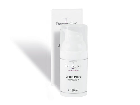 Dermaroller Lipopeptide Night Cream with Hyaluronic Acid, Vitamin A & Shea Butter - Moisturizing Anti-Aging Night Cream for Tired, Stressed Skin - 1.01 oz