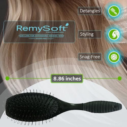 RemySoft One Twenty Three Loops Loop Brush - Safe for Hair Extensions, Weaves and Wigs Avelisse