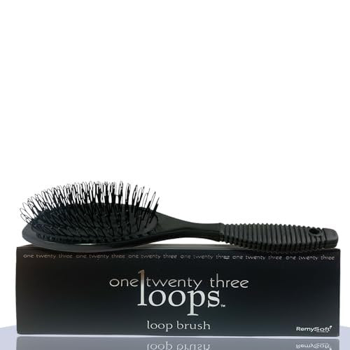 RemySoft Beauty & Opulence Boar Bristle Brush – Gentle for Hair Extensions, Weaves & Wigs (Black, 1 Count) Avelisse