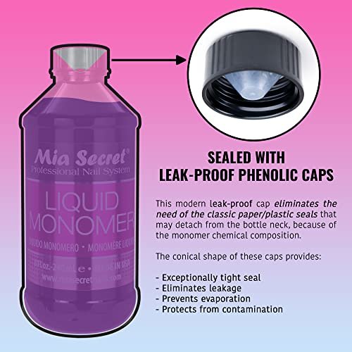 Mia Secret Professional Acrylic Nail Liquid Monomer - 4 oz (120 ml) - Black Avelisse