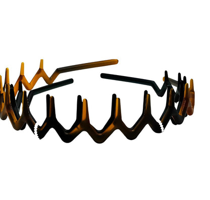 Scunci Effortless Beauty Headbands – 1-Inch Wide Fabric Headbands for Women, Brown, 2-Count