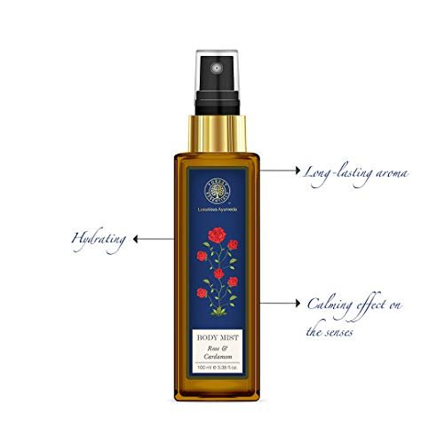 Forest Essentials Rose and Cardamom Body Mist - 100ml | Natural Fragrance Mist - görsel 10