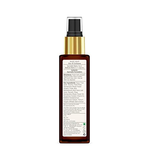 Forest Essentials Rose and Cardamom Body Mist - 100ml | Natural Fragrance Mist - görsel 6