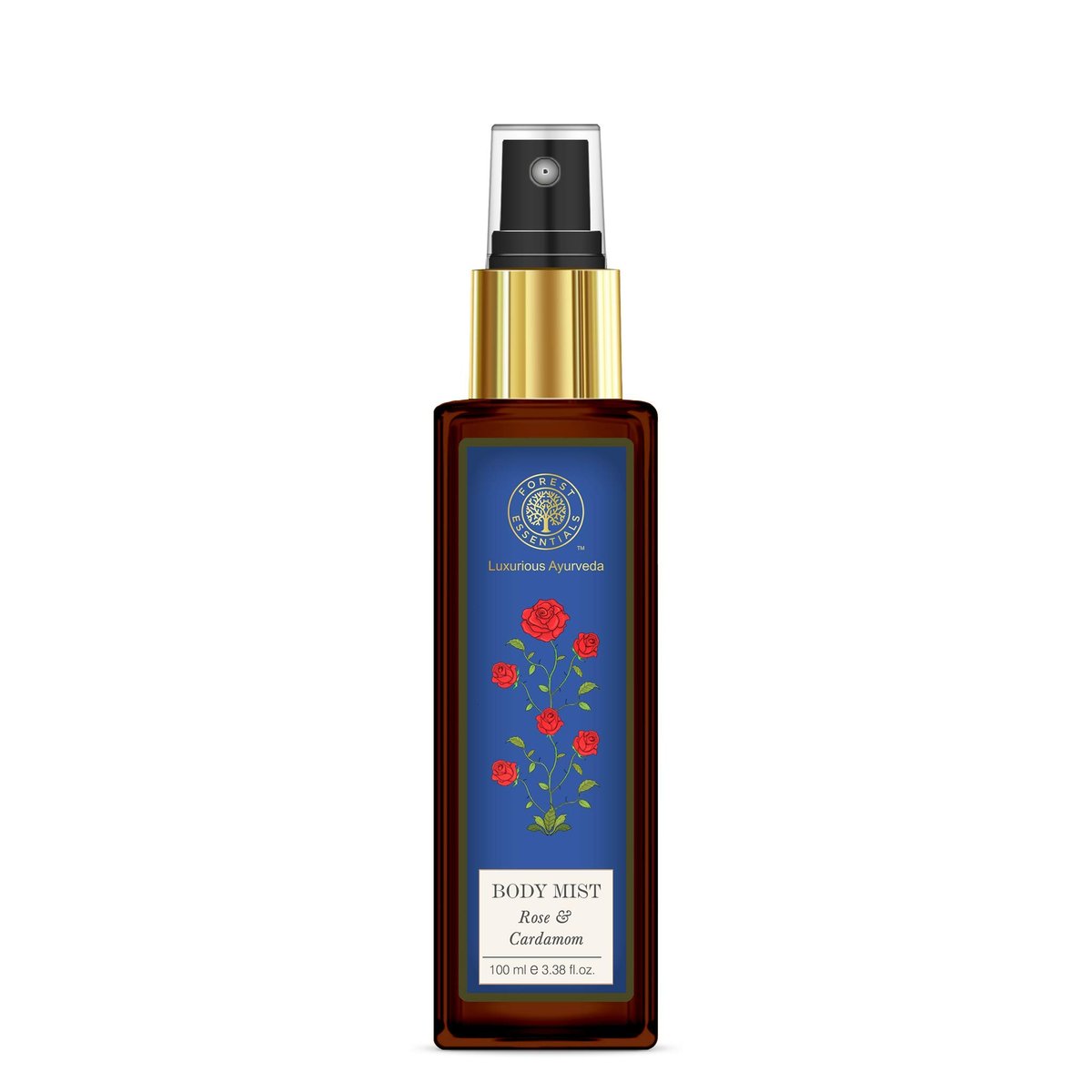 Forest Essentials Rose and Cardamom Body Mist - 100ml | Natural Fragrance Mist - görsel 1