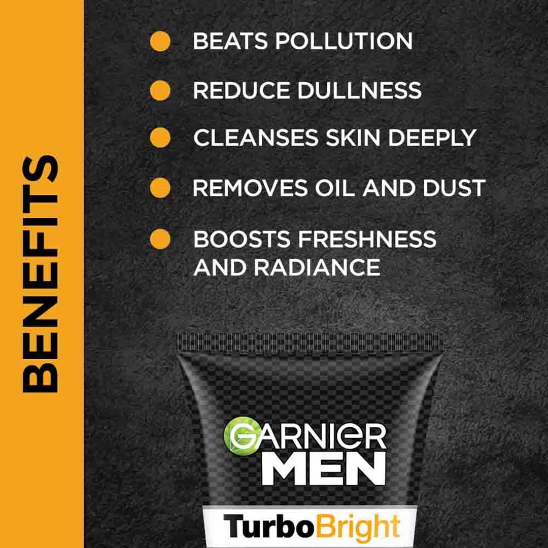Garnier Men Power White Anti-Pollution Double Action Facewash, 100gm - görsel 9