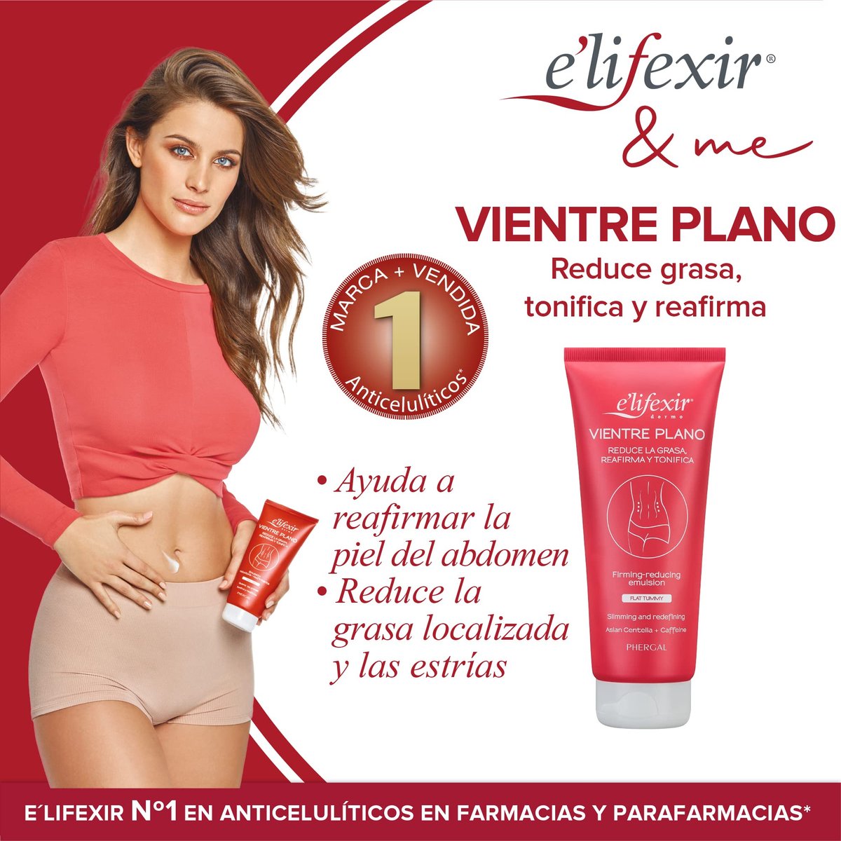 E'LIFEXIR Vientre Plano Emulsion - 6.76 fl oz Body Moisturizer for a Smoother Appearance - görsel 5