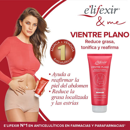 E'LIFEXIR Vientre Plano Emulsion - 6.76 fl oz Body Moisturizer for a Smoother Appearance
