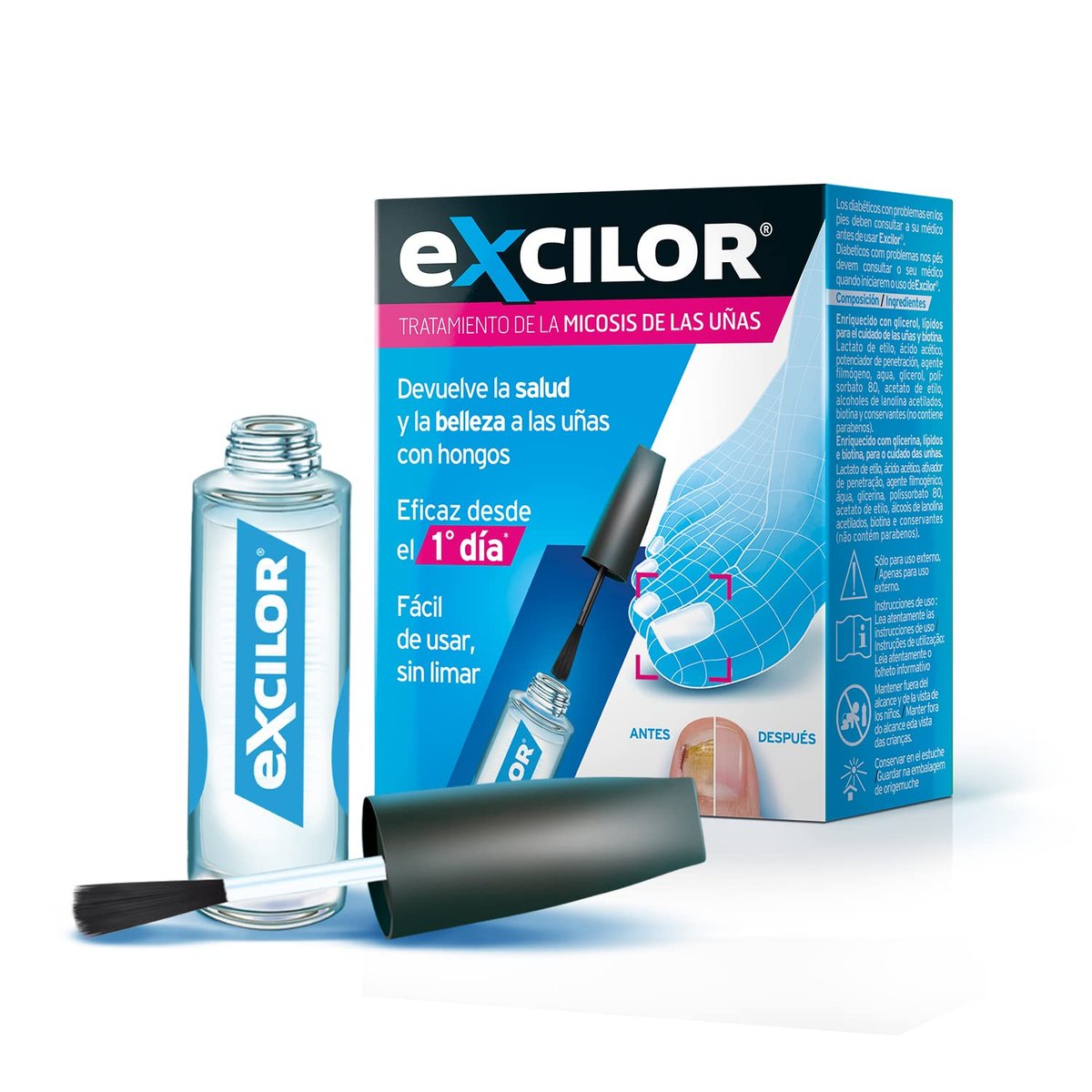Excilor Nail Varnish Treatment 4ml – Strengthen & Protect Brittle Nails - görsel 1