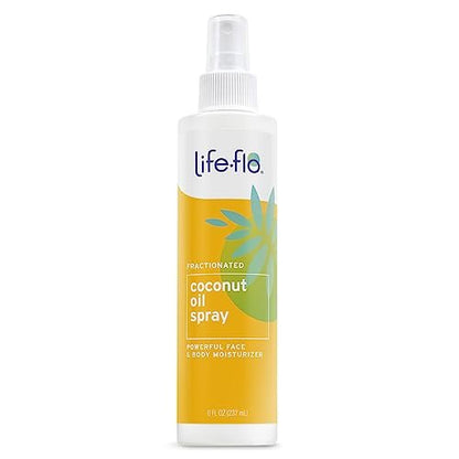 Life-Flo Fractionated Coconut Oil Spray - Lightweight Moisturizer for Skin, Hair & Nails, 8 oz Avelisse