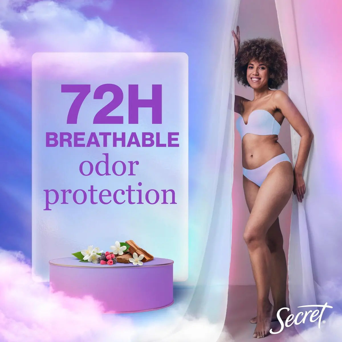 Secret Fresh Antiperspirant Deodorant for Women, 72hr Breathable Sweat & Odor Protection, Instant Freshness & Gentle, PH Balancing Minerals, Clear Gel, Refreshing Berry Scent, 2.6 oz (Pack of 2) Avelisse