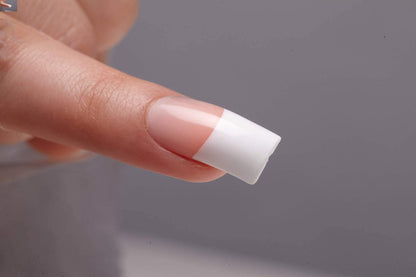 Kiss Salon Acrylic French Kit Back Talk Long - 28 Count White Acrylic Nails