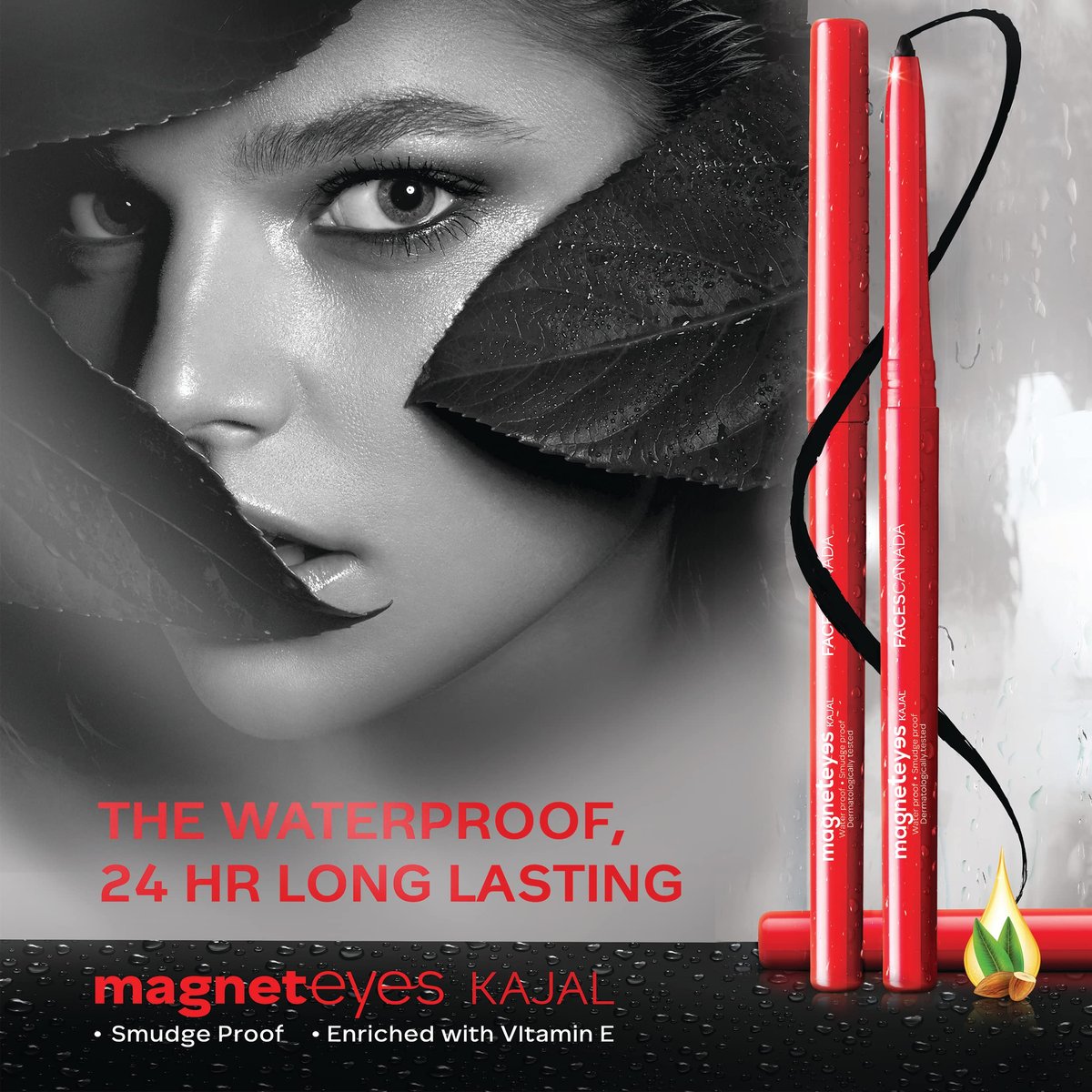 FACESCANADA Magneteyes Kajal - Black, 0.35g | 24 Hr Long Stay | Smooth Glide | Waterproof, Smudgeproof & Fadeproof | Deep Matte Finish | Enriched with Almond Oil & Vitamin E - görsel 3