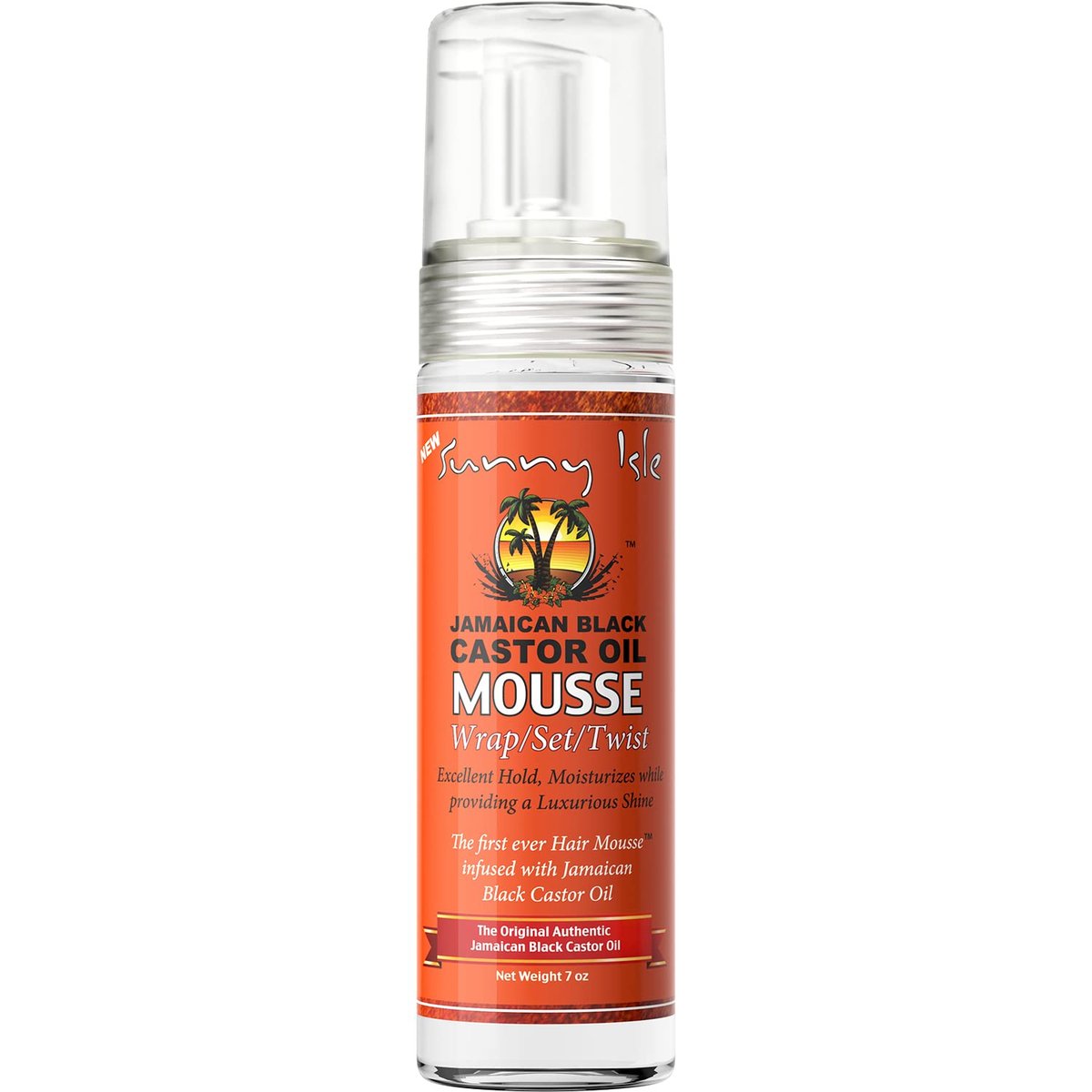 Sunny Isle Jamaican Black Castor Oil Mousse Wrap Set Twist 7oz | Excellent Hold, Luxurious Shine | Moisturizes with Frizz Control - görsel 1