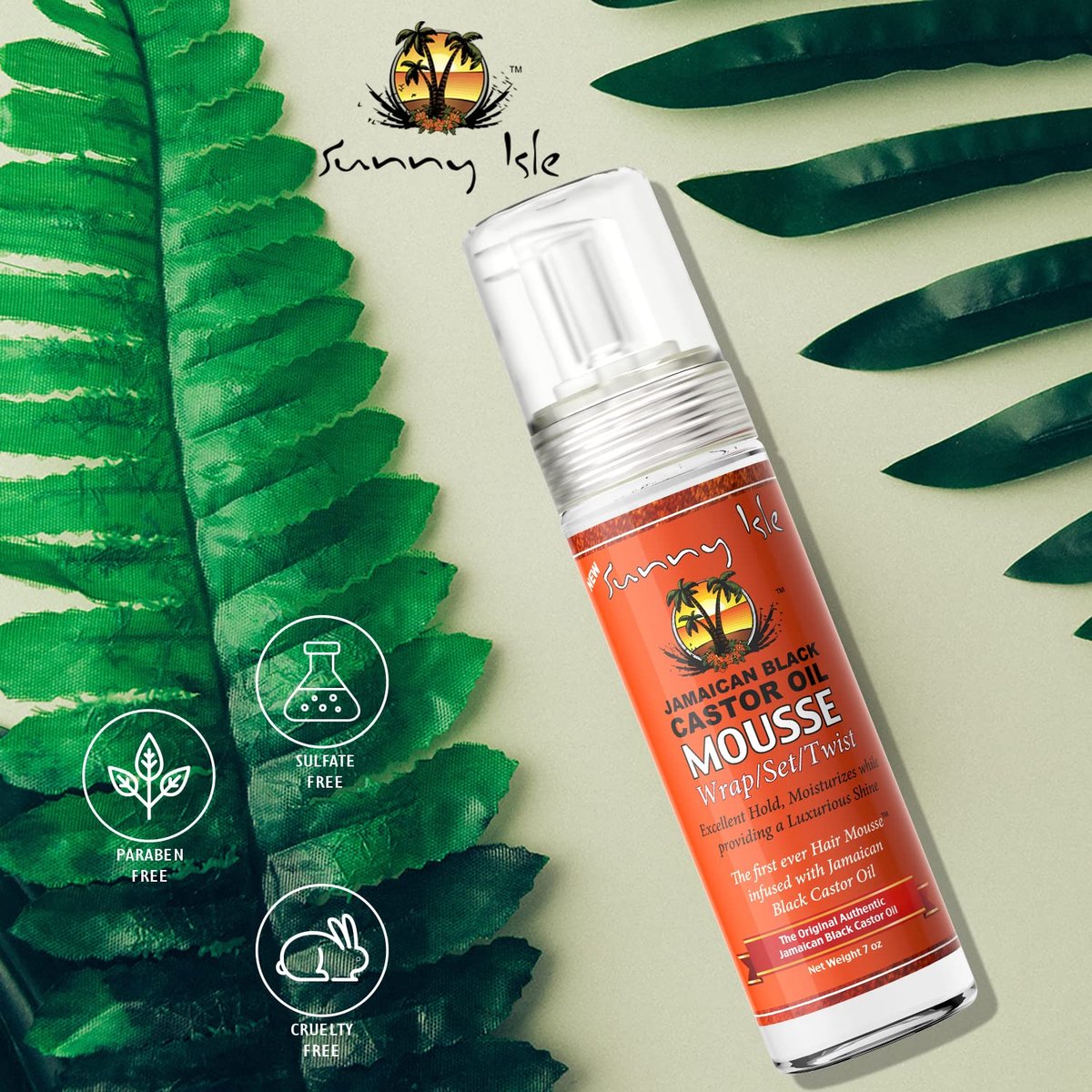 Sunny Isle Jamaican Black Castor Oil Mousse Wrap Set Twist 7oz | Excellent Hold, Luxurious Shine | Moisturizes with Frizz Control - görsel 7