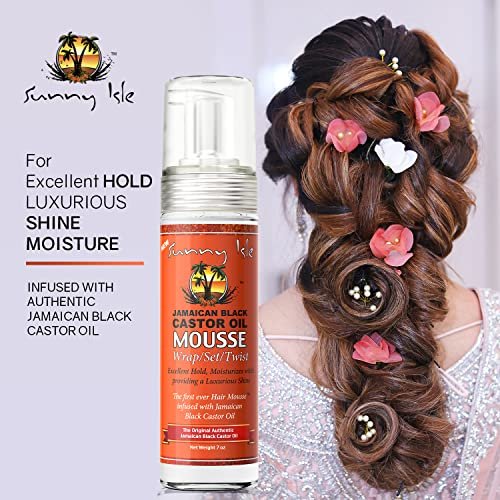 Sunny Isle Jamaican Black Castor Oil Mousse Wrap Set Twist 7oz | Excellent Hold, Luxurious Shine | Moisturizes with Frizz Control - görsel 4