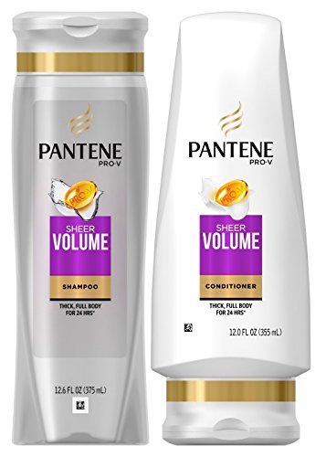 Pantene Pro-V Sheer Volume Shampoo & Conditioner Duo Set, 12.6 oz Each - Fine Hair Volumizing Avelisse
