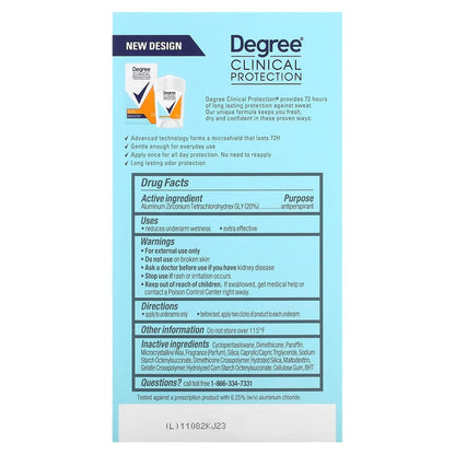 Degree Clinical Protection Deodorant for Women, Summer Rose Antiperspirant, Prescription Strength 96H Sweat & Odor Control, Soft Solid, 1.7 Oz (Pack of 4) Avelisse