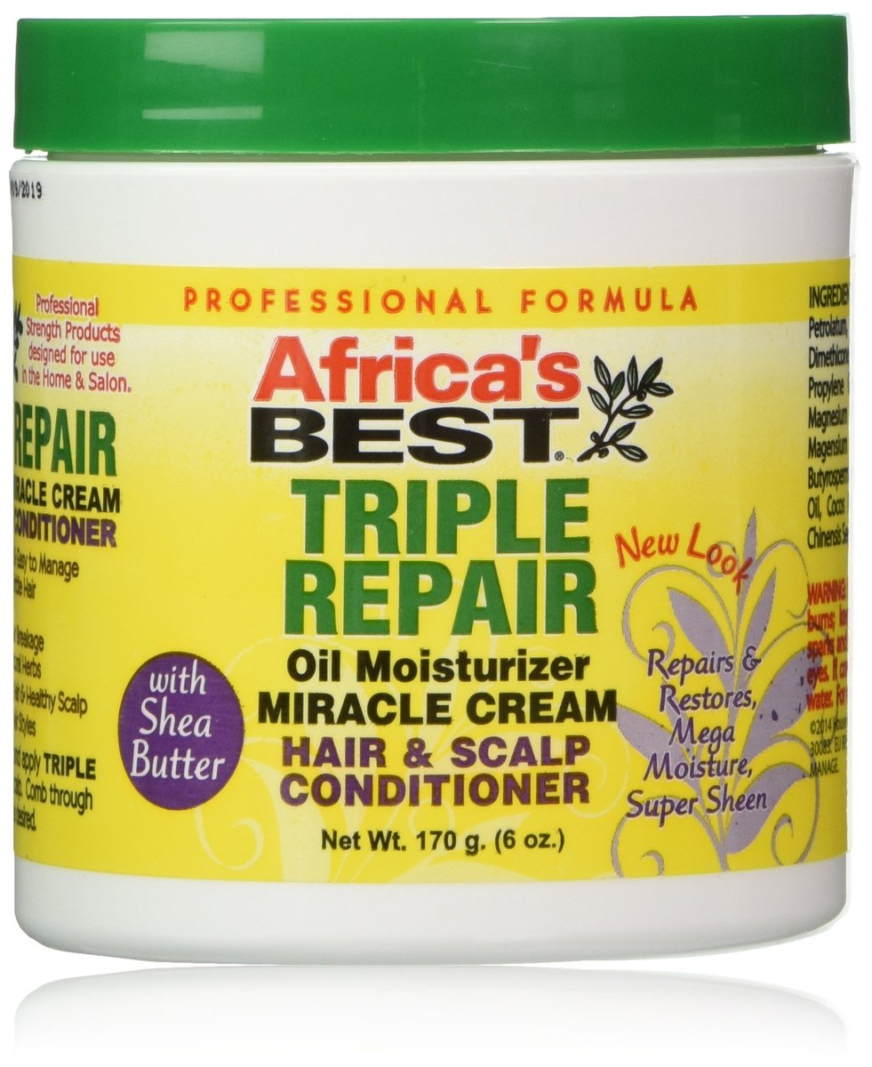 Africa's Best Triple Repair Oil Moisturizer Hair and Scalp Conditioner, 6 oz Avelisse