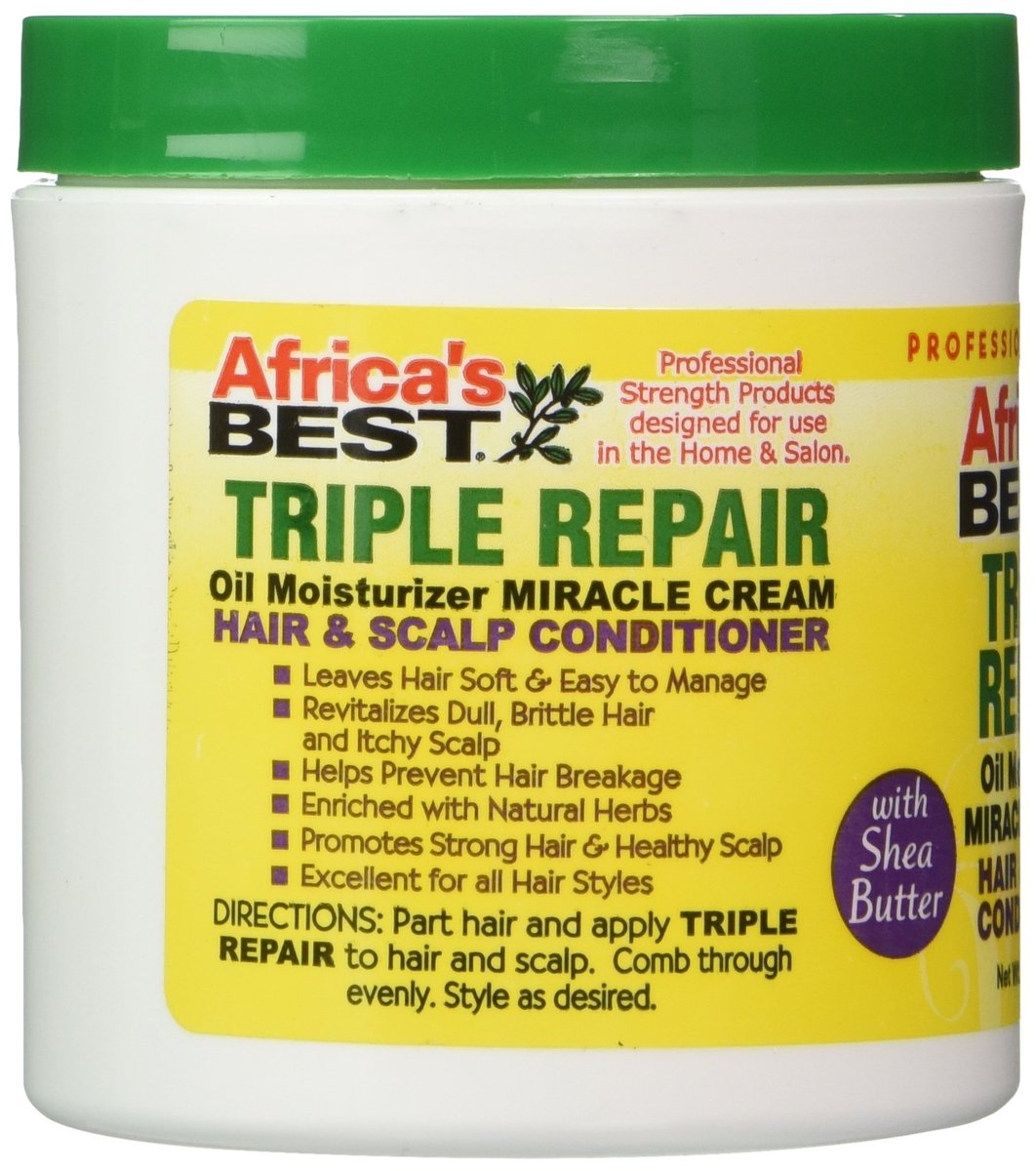 Africa's Best Triple Repair Oil Moisturizer Hair and Scalp Conditioner, 6 oz Avelisse