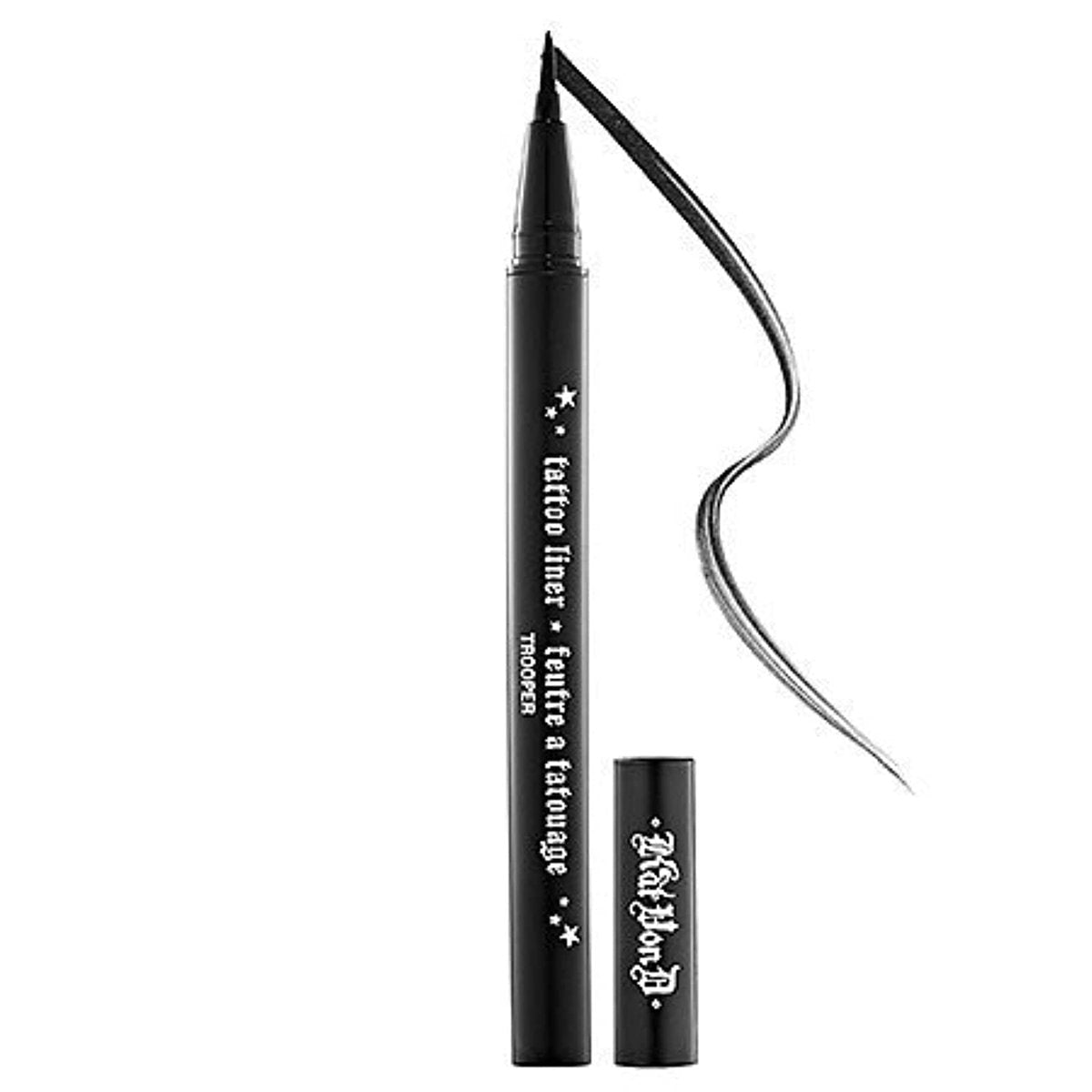 Kat Von D Tattoo Liner Trooper Mini - Precision Black Liquid Eyeliner (0.007 oz) Avelisse