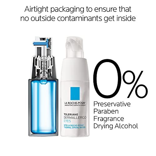 La Roche-Posay Toleriane Dermallergo Eye Cream - Soothing Repair Moisturizer for Sensitive Eyes, Fragrance Free, Allergy Tested (0.68 Fl Oz) Avelisse
